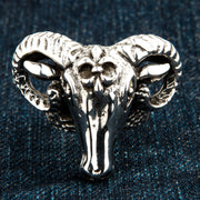 Ram Head Sterling Silver Men's Ring [2]