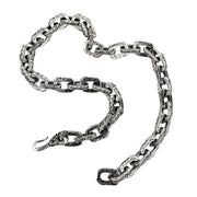 Dragon Link Sterling Silver Mens Biker Necklace