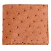 Exotic Twotone Tan Brown Ostrich Leather Wallet