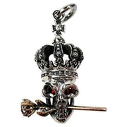 skull and rose pendant
